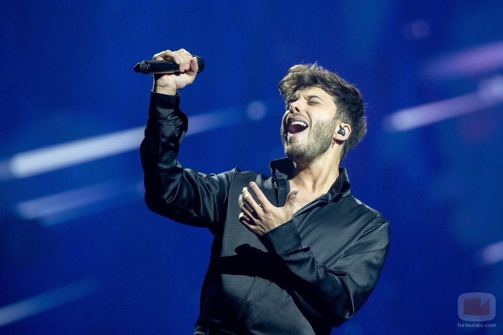 Blas Cantó, representante de España, en la final de Eurovisión 2021