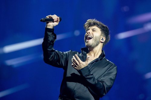 Blas Cantó, representante de España, en la final de Eurovisión 2021