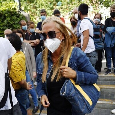 Belén Esteban, en el tanatorio por la muerte de Mila Ximénez