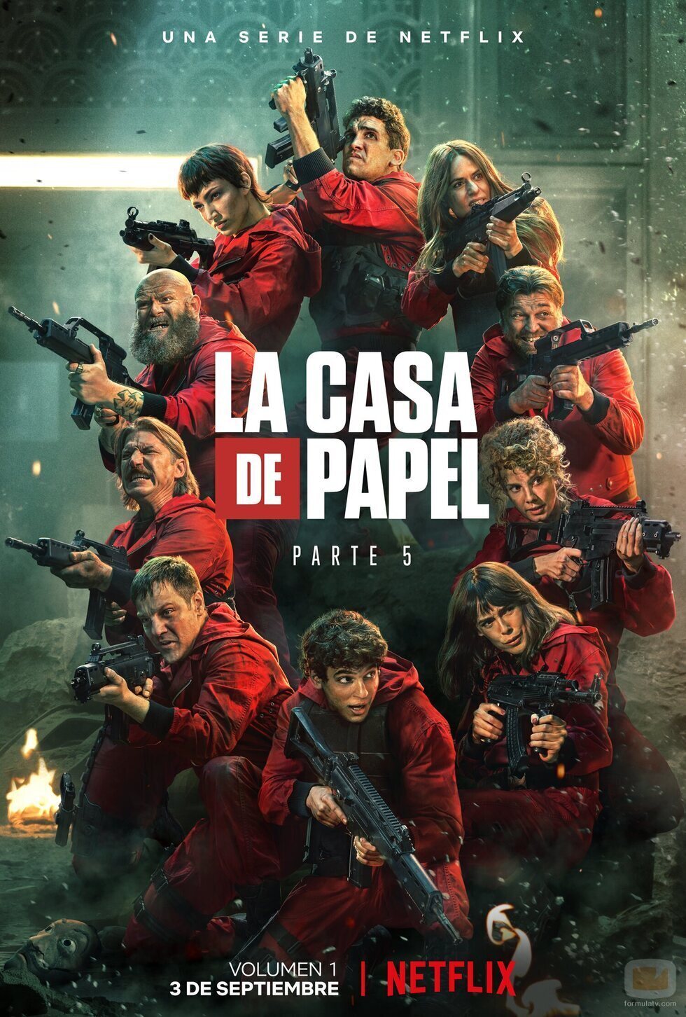 Póster de la quinta parte de 'La Casa de Papel'