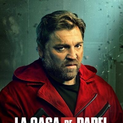 Póster de Bogotá (Hovik Keuchkerian) en la Parte 5 de 'La Casa de Papel'