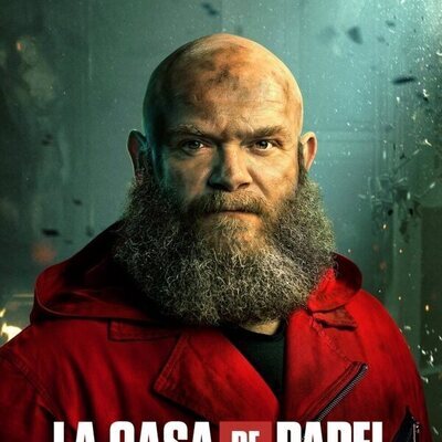Póster de Helsinki (Darko Peric) en la Parte 5 de 'La Casa de Papel'