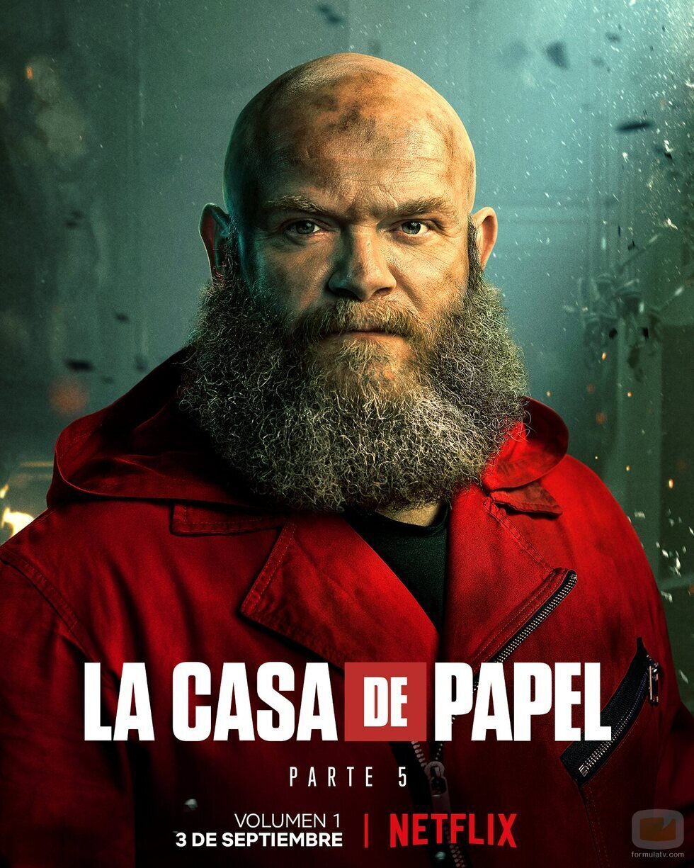 Póster de Helsinki (Darko Peric) en la Parte 5 de 'La Casa de Papel'