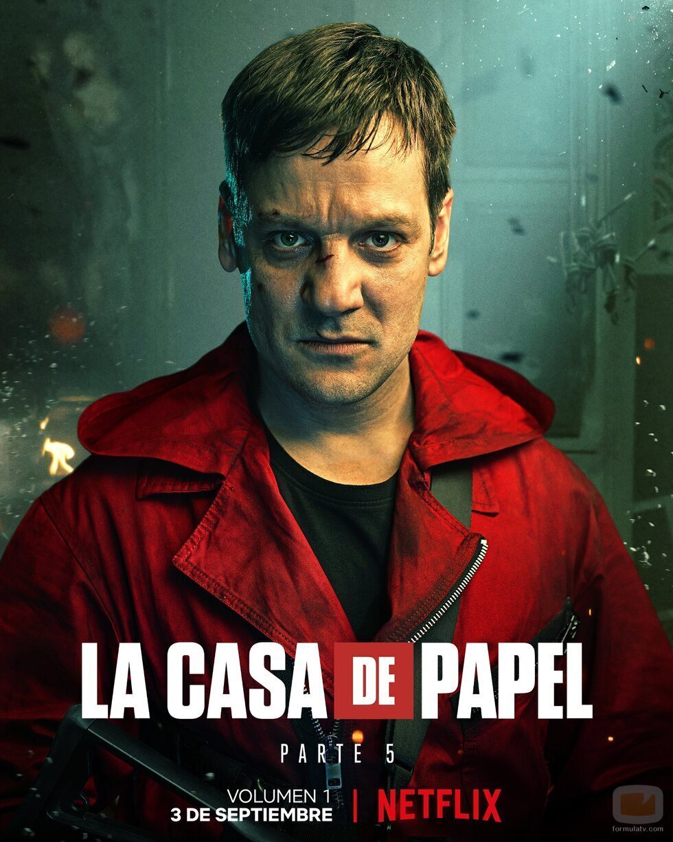 Póster de Palermo (Rodrigo de la Serna) en la Parte 5 de 'La Casa de Papel'