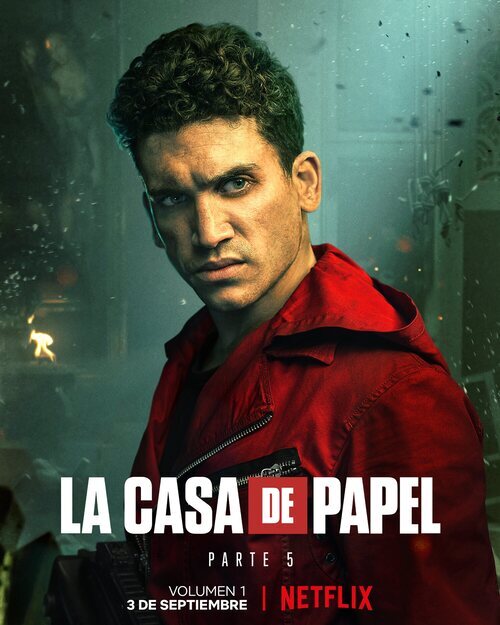 Póster de Denver (Jaime Lorente) en la Parte 5 de 'La Casa de Papel'
