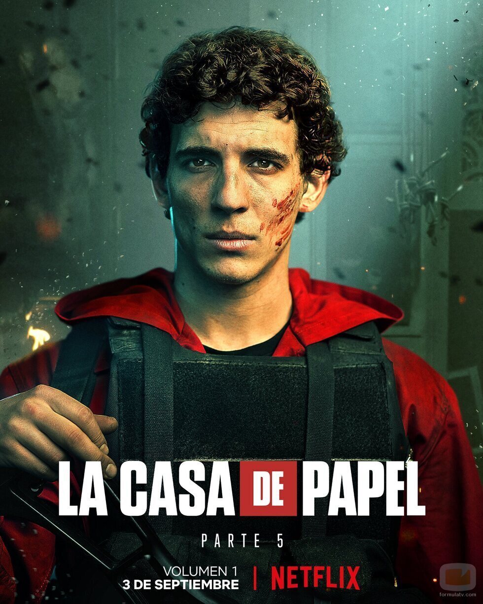 Póster de Río (Miguel Herrán) en la Parte 5 de 'La Casa de Papel'