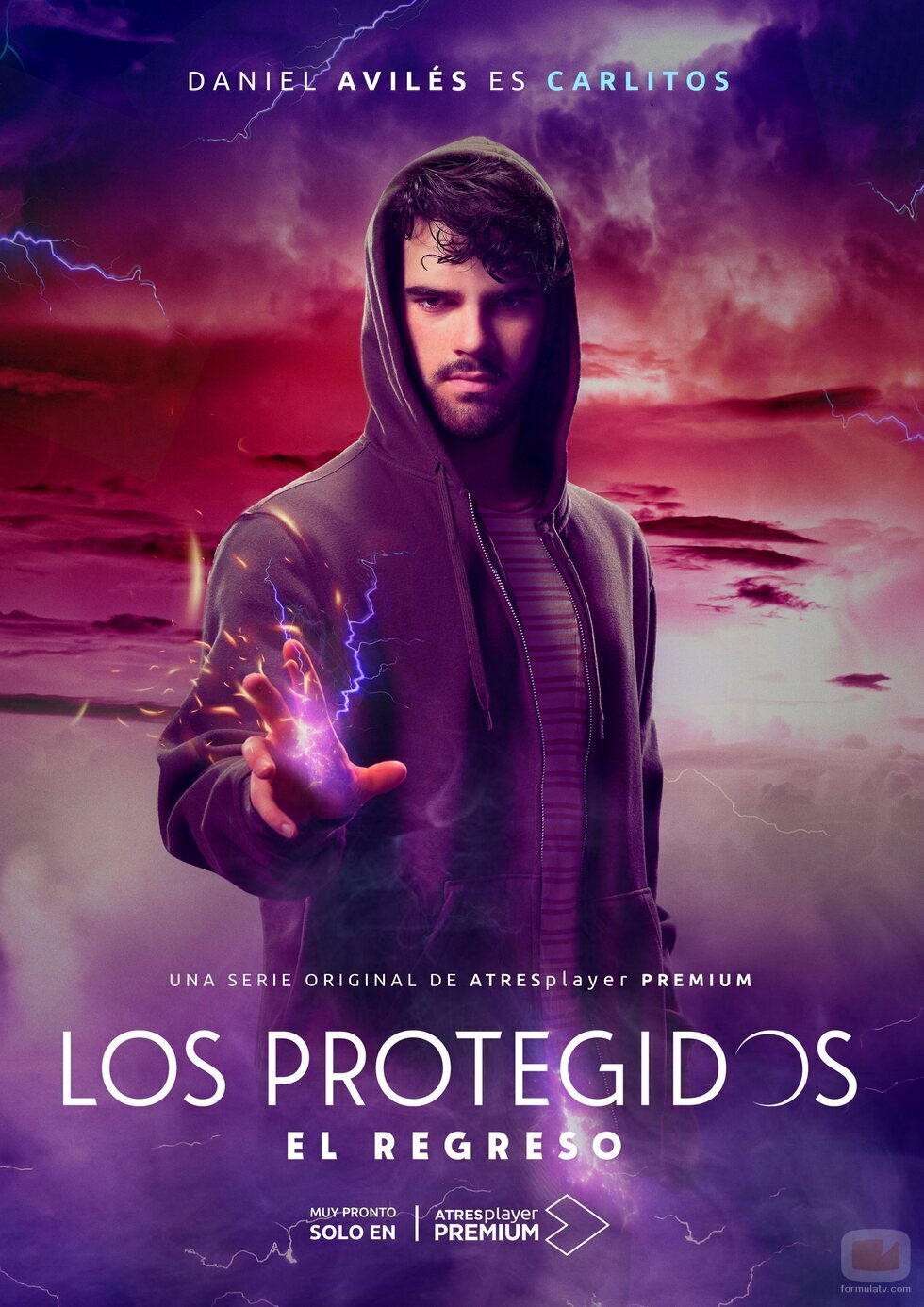 Póster de Carlitos (Daniel Avilés), en 'Los protegidos: El regreso'