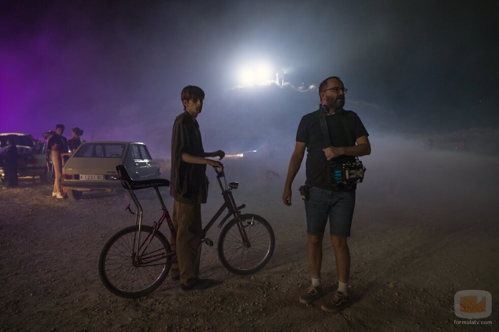 Pau Gimeno y Fernando González Molina rodando la segunda temporada de 'Paraíso'