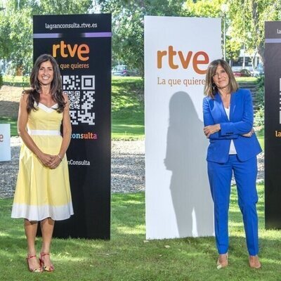 Ana Blanco y Lourdes García Campos en la presentación de la temporada de Informativos 2021-2022