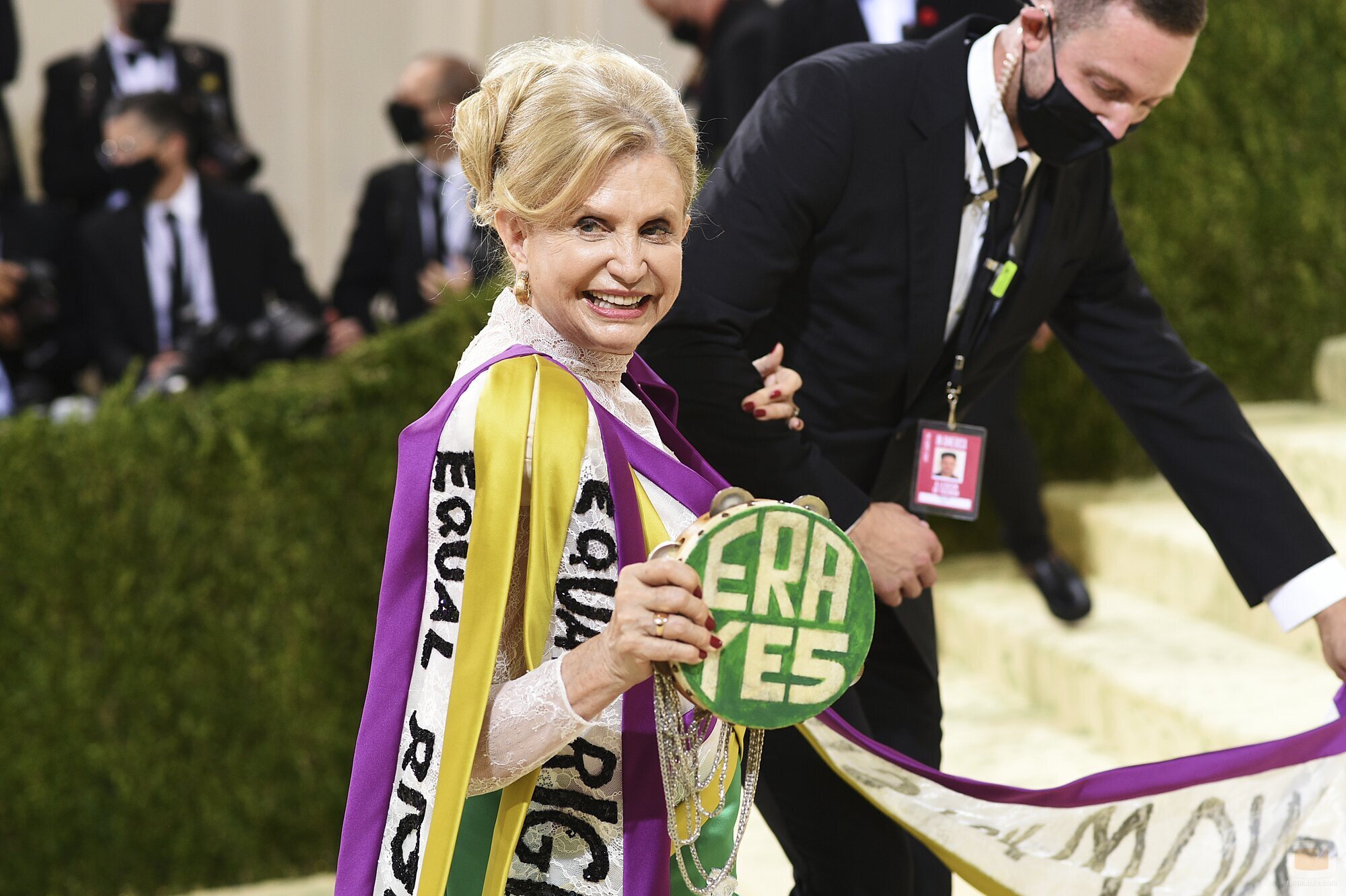 Carolyn Maloney, muy reivindicativa en la Gala Met 2021