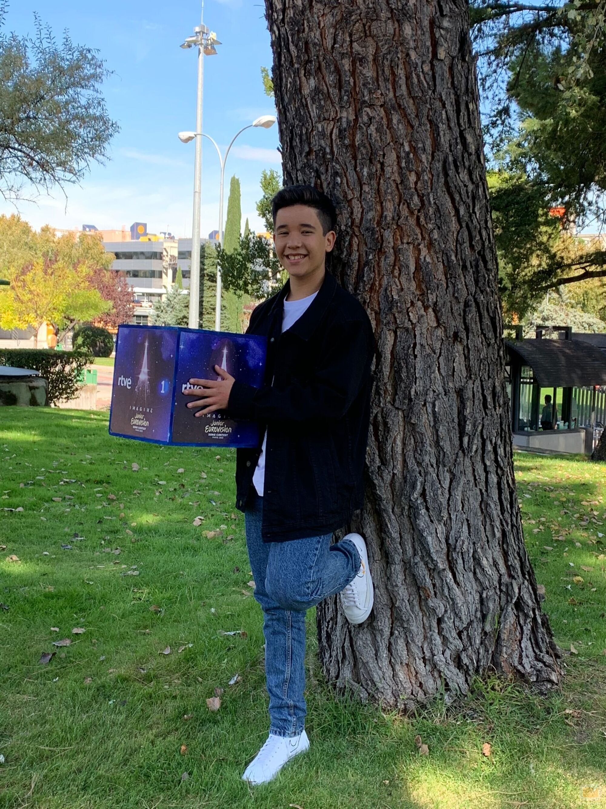 Levi Díaz, representante de España en Eurovisión Junior 2021, en las instalaciones de RTVE