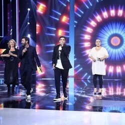 Carolina Ferre, Arturo Valls, Xuso Jones y Falete en la Gala 1 de 'Tu cara me suena 9'