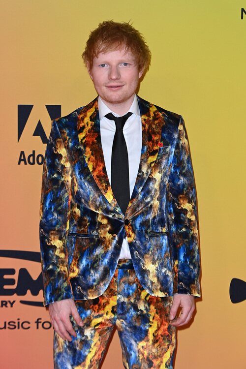 Ed Sheeran en la alfombra roja de los MTV EMAs 2021