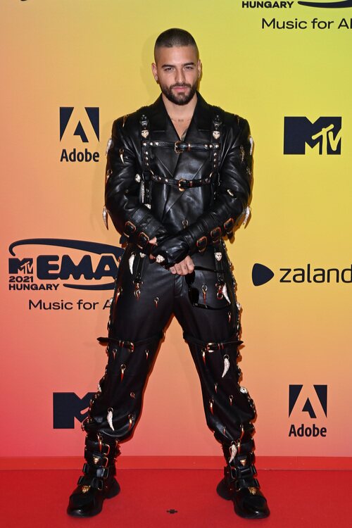 Maluma en el photocall de los MTV EMAs 2021