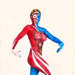 Leticia Sabater, desnuda con body painting