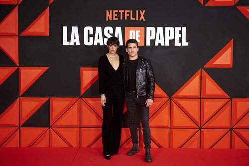 Belén Cuesta y Jaime Lorente, en la presentación del final 'La Casa de Papel'