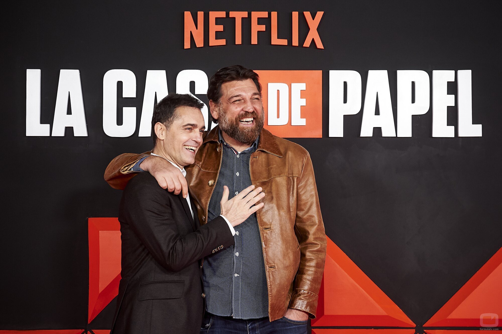 Pedro Alonso y Hovik Keuchkerian, en la presentación del final de 'La Casa de Papel'