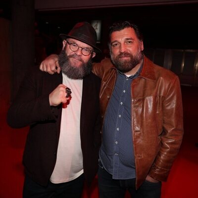 Darko Peric y Hovik Keuchkerian, en la presentación del final de 'La Casa de Papel'