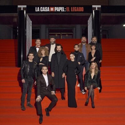 El elenco de 'La Casa de Papel', en la presentación de la entrega final