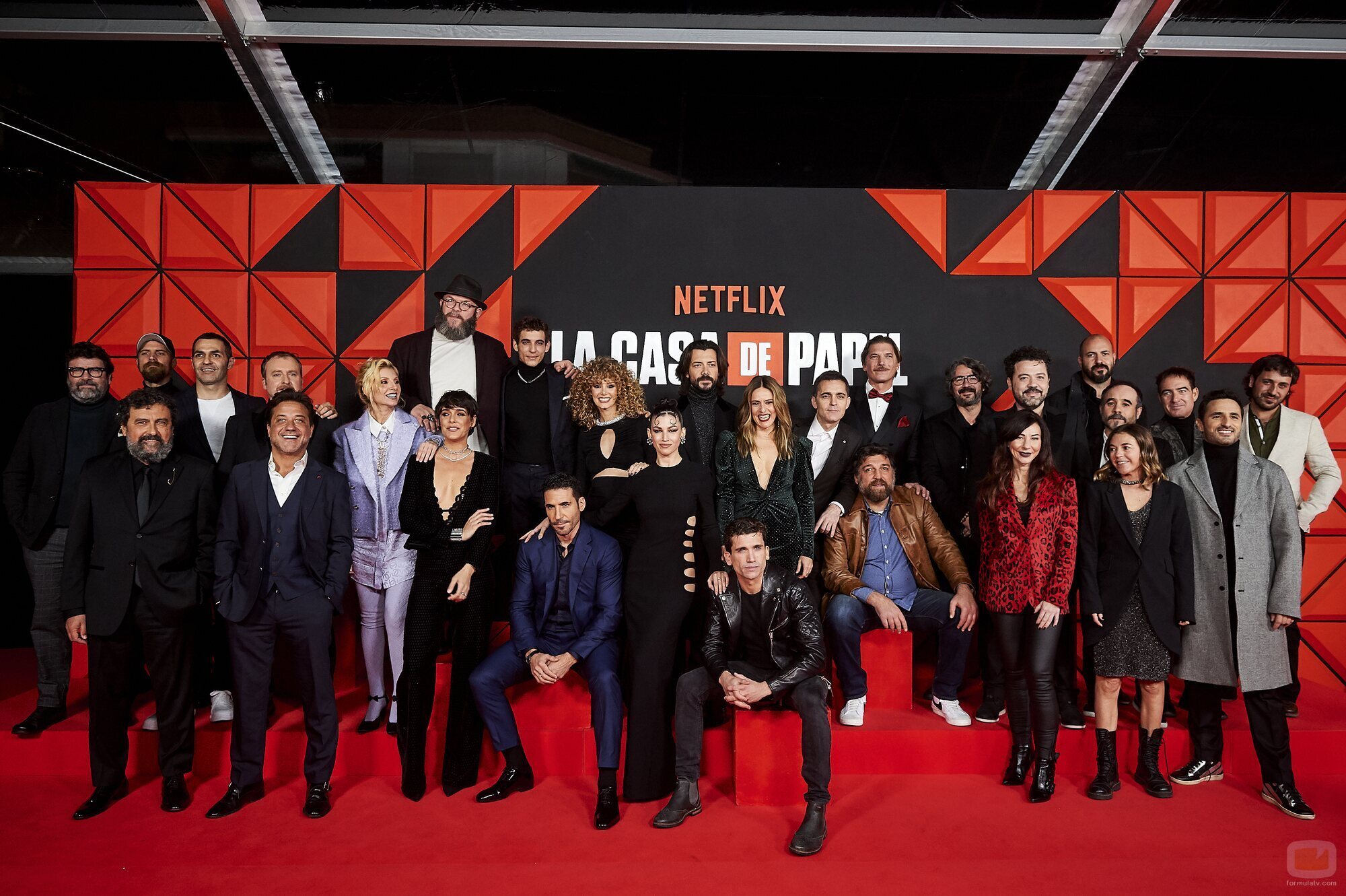 El equipo de 'La Casa de Papel', en la presentación de la entrega final de la serie