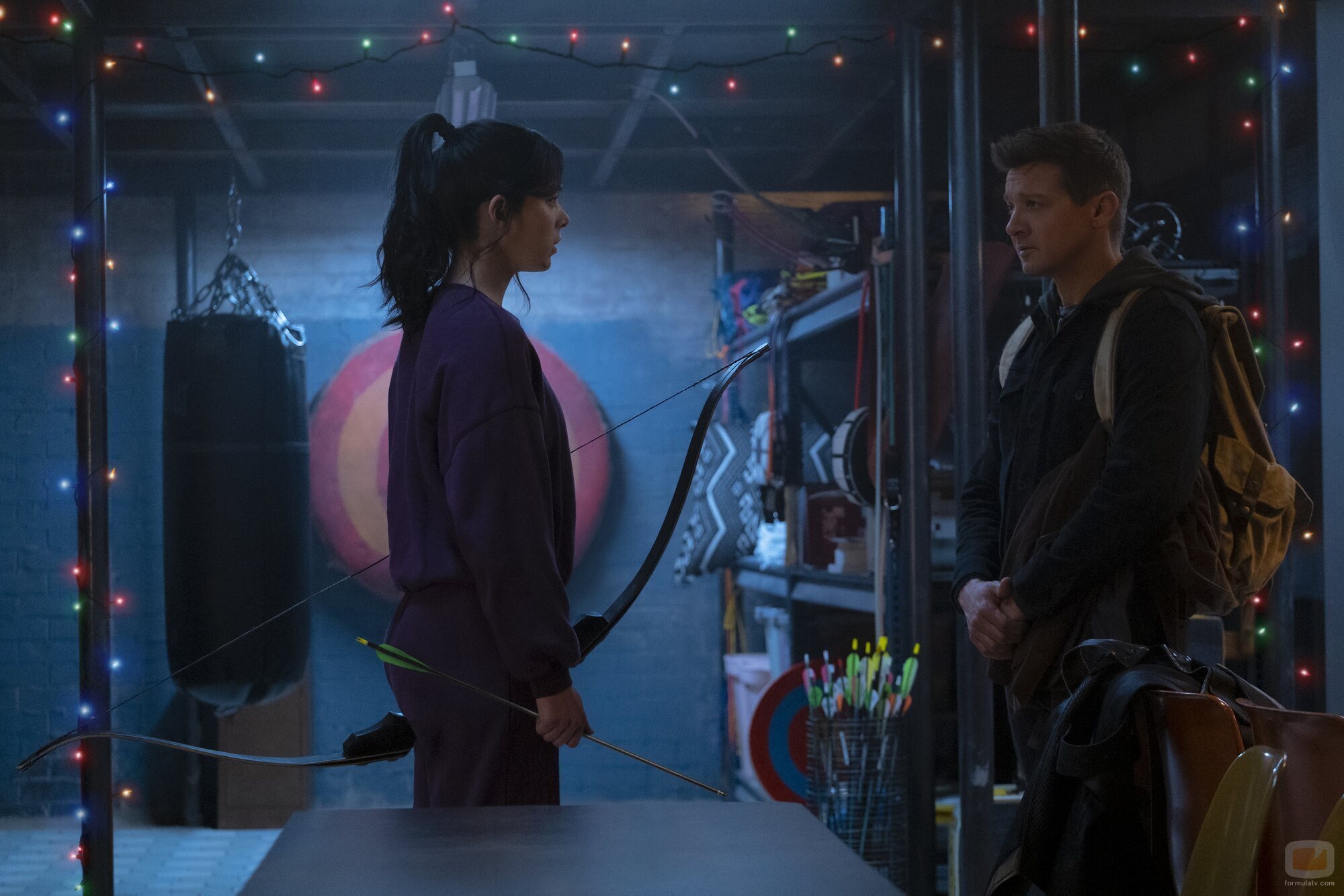 Kate Bishop y Clint Barton en 'Ojo de Halcón'