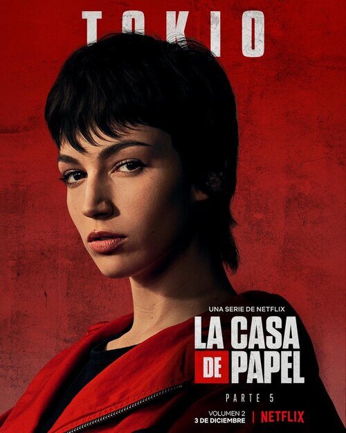 Póster de Tokio (Úrsula Corberó), en la Parte 5 (volumen 2) de 'La Casa de Papel'