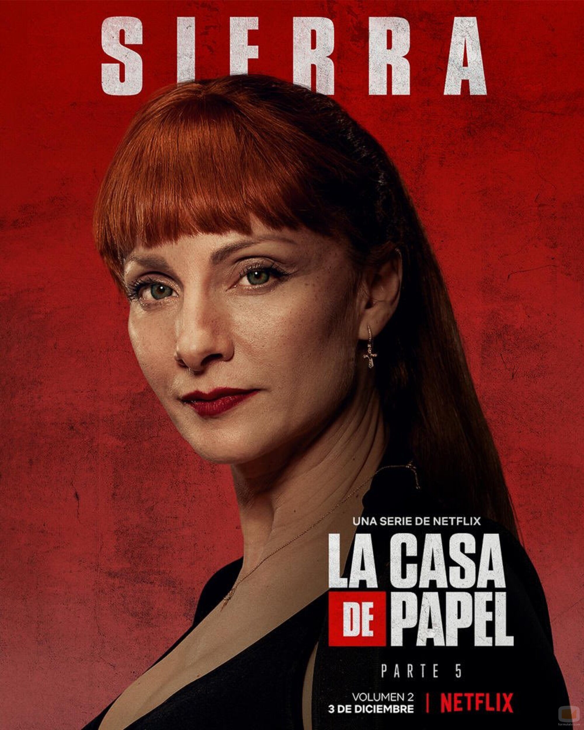 Póster de Sierra (Najwa Nimri), en la Parte 5 (volumen 2) de 'La Casa de Papel'