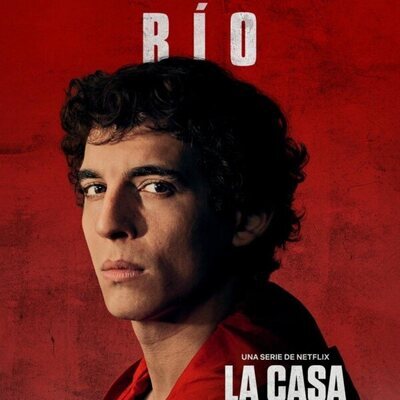 Póster de Río (Miguel Herrán), en la Parte 5 (volumen 2) de 'La Casa de Papel'