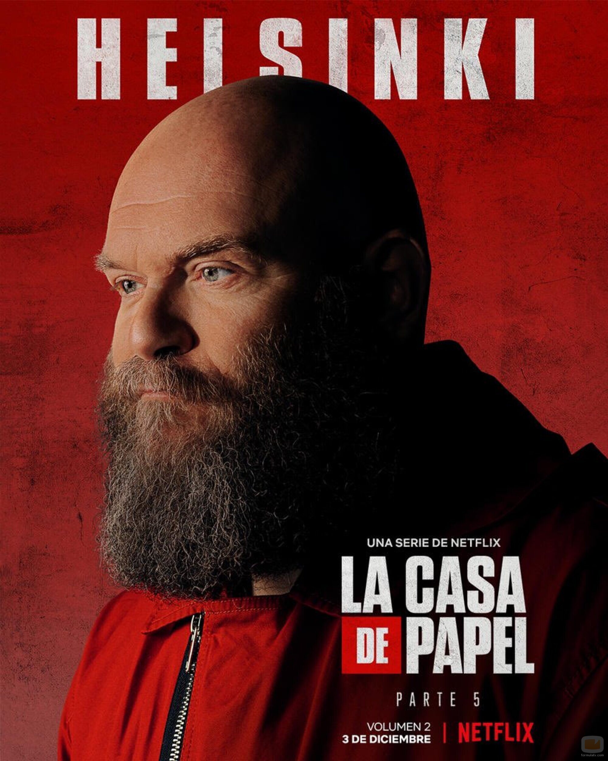 Póster de Helsinki (Darko Peric), en la Parte 5 (volumen 2) de 'La Casa de Papel'