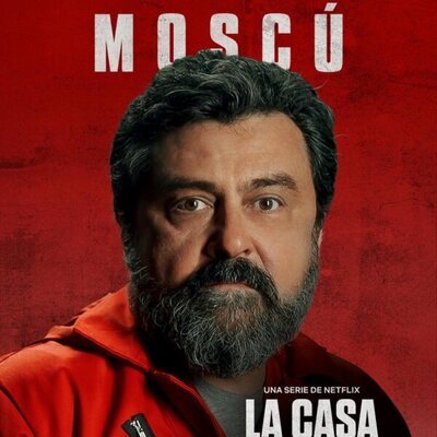 Póster de Moscú (Paco Tous), en la Parte 5 (volumen 2) de 'La Casa de Papel'
