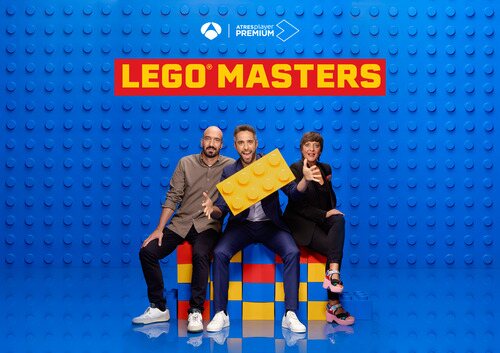 Pablo González, Roberto Leal y Eva Hache, equipo visible  de 'Lego Masters'