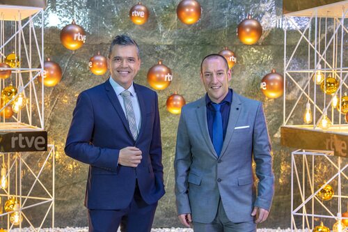 Alfredo Menéndez y David Sierra, locutores de RNE en "La Navidad que quieres"