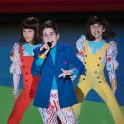 Niko Kajaia, en el escenario de Eurovisión Junior 2021