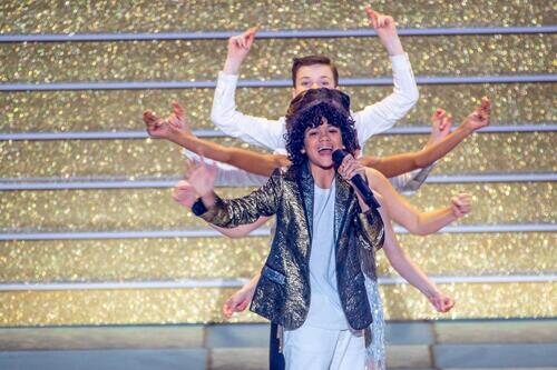 Enzo, durante la Final de Eurovisión Junior 2021