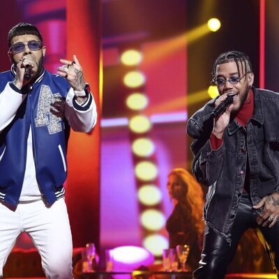 Rasel y Jhay Cortez en la Gala 10 de 'Tu cara me suena 9'
