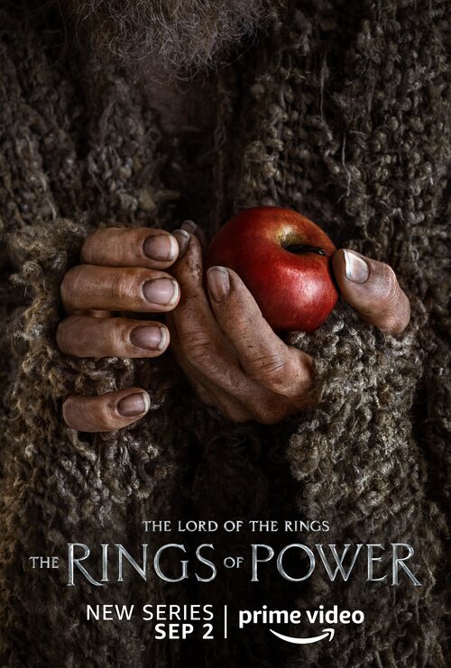 Póster de 'El Señor de los Anillos: Los Anillos de Poder', con una manzana