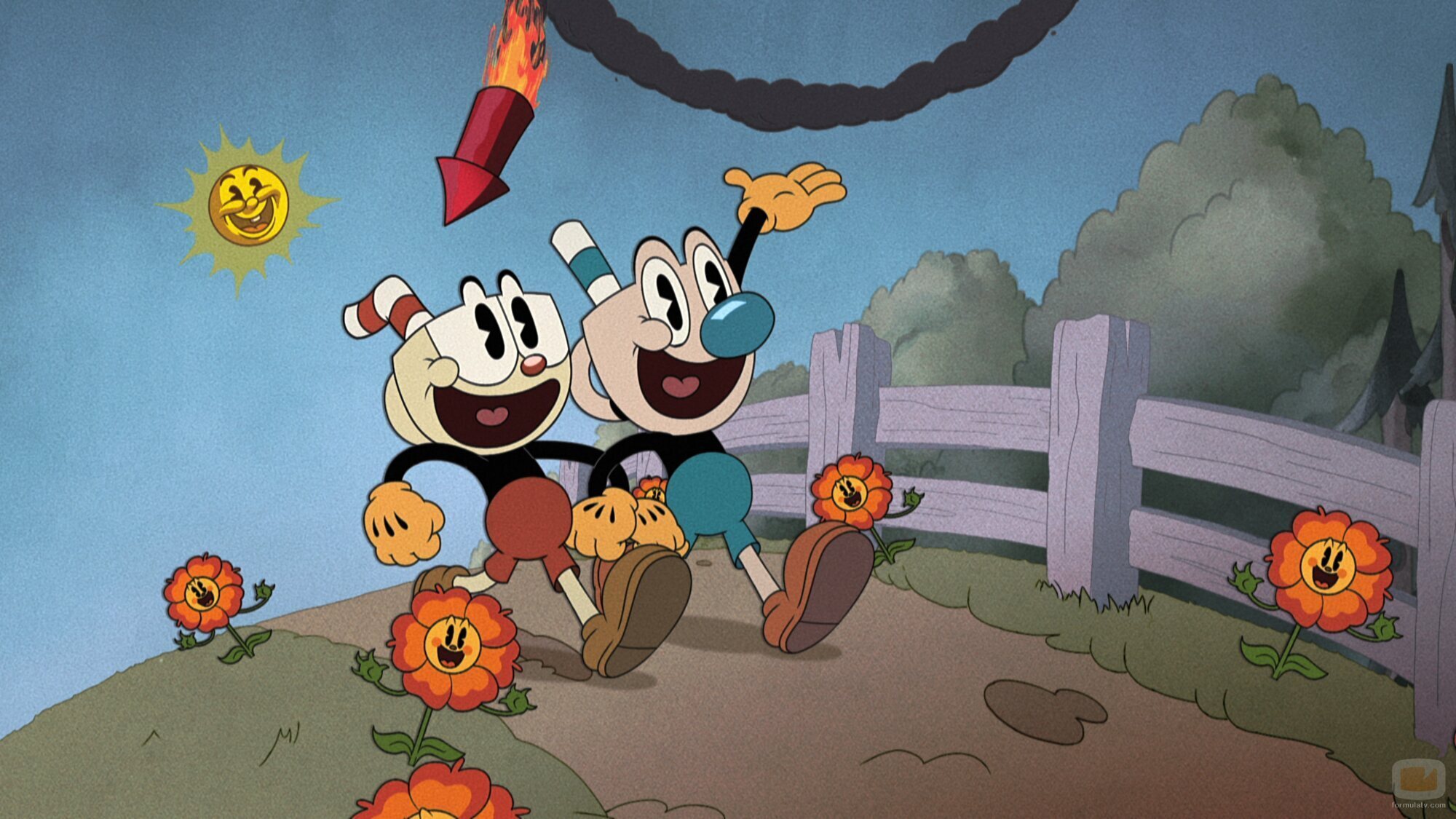 Cuphead y Mugman en '¡La serie de Cuphead!'