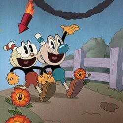 Cuphead y Mugman en '¡La serie de Cuphead!'