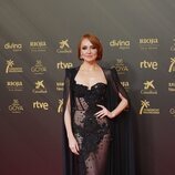 Cristina Castaño posa en la alfombra roja de los Goya 2022