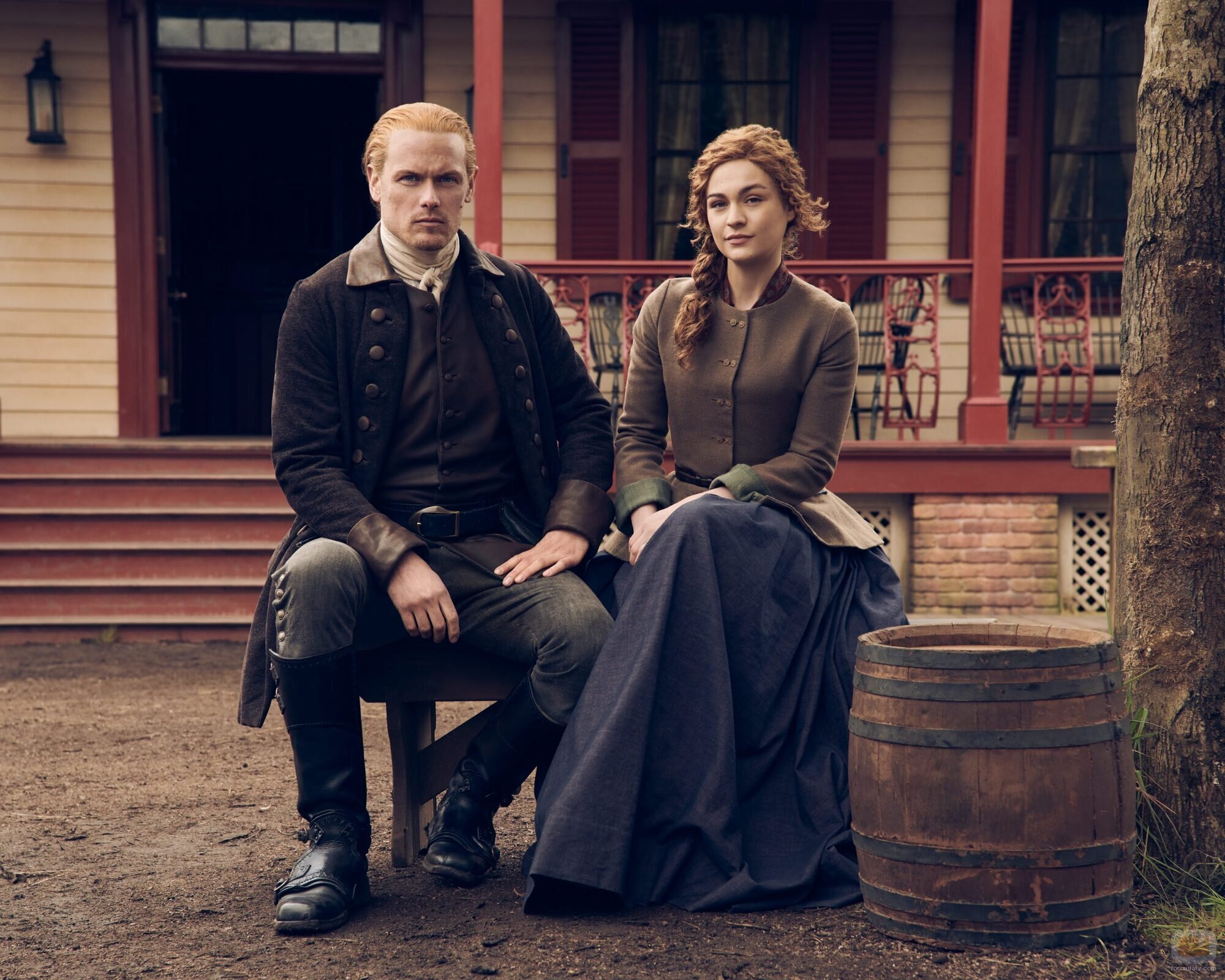 Sam Heughan y Sophie Skelton en la sexta temporada de 'Outlander'