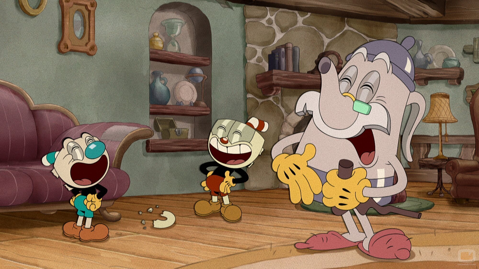 Cuphead y Elder Kettle en '¡La serie de Cuphead!'