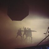 Chanel y sus bailarines en la grabación del videoclip de "SloMo"