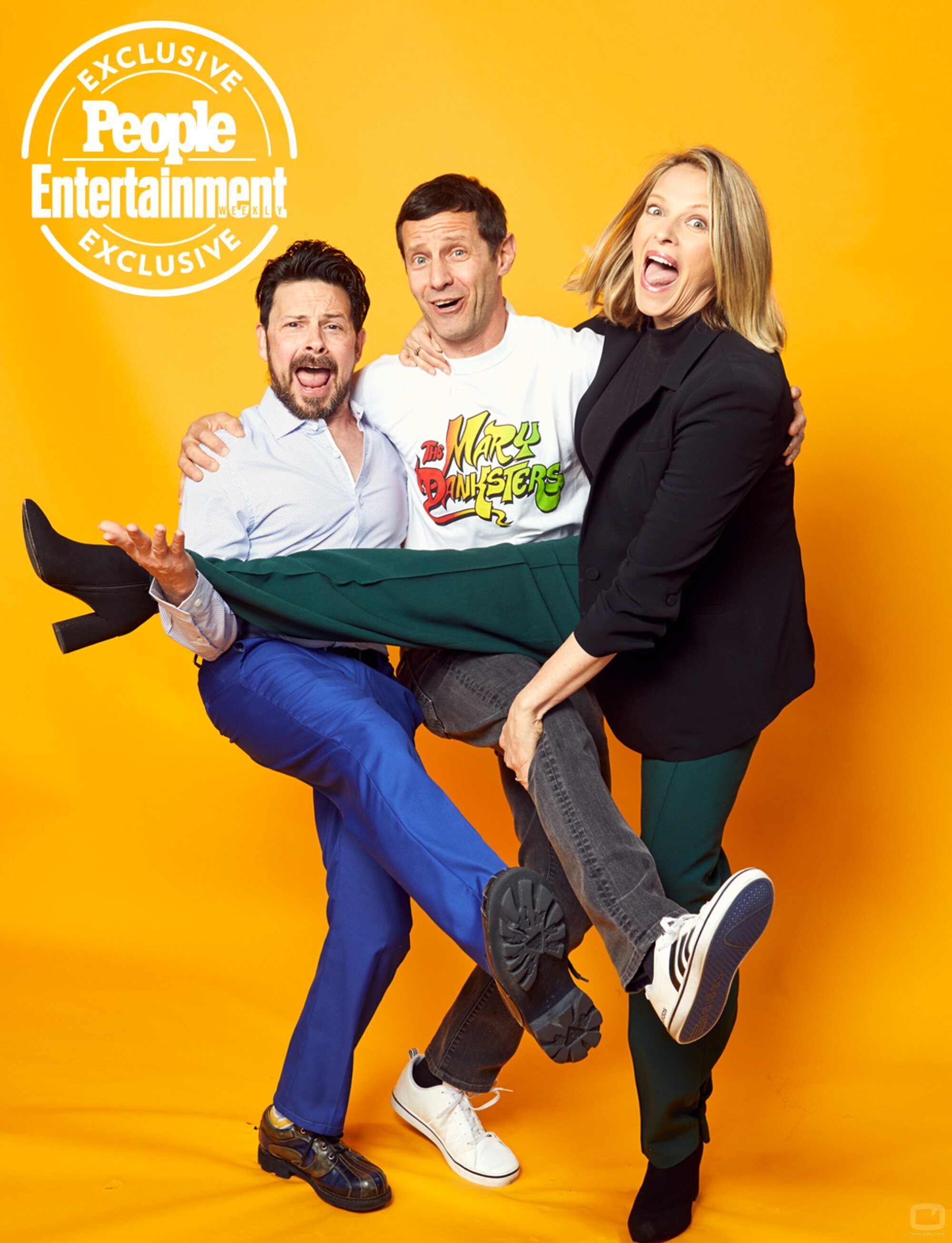 Jason Marsden, Omri Katz y Vinessa Shaw en la '90s Con