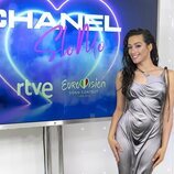 Chanel en la presentación del videoclip de 'SloMo'