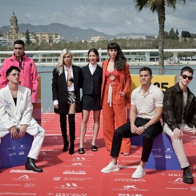El reparto de 'Élite' en el 25 Festival de Málaga