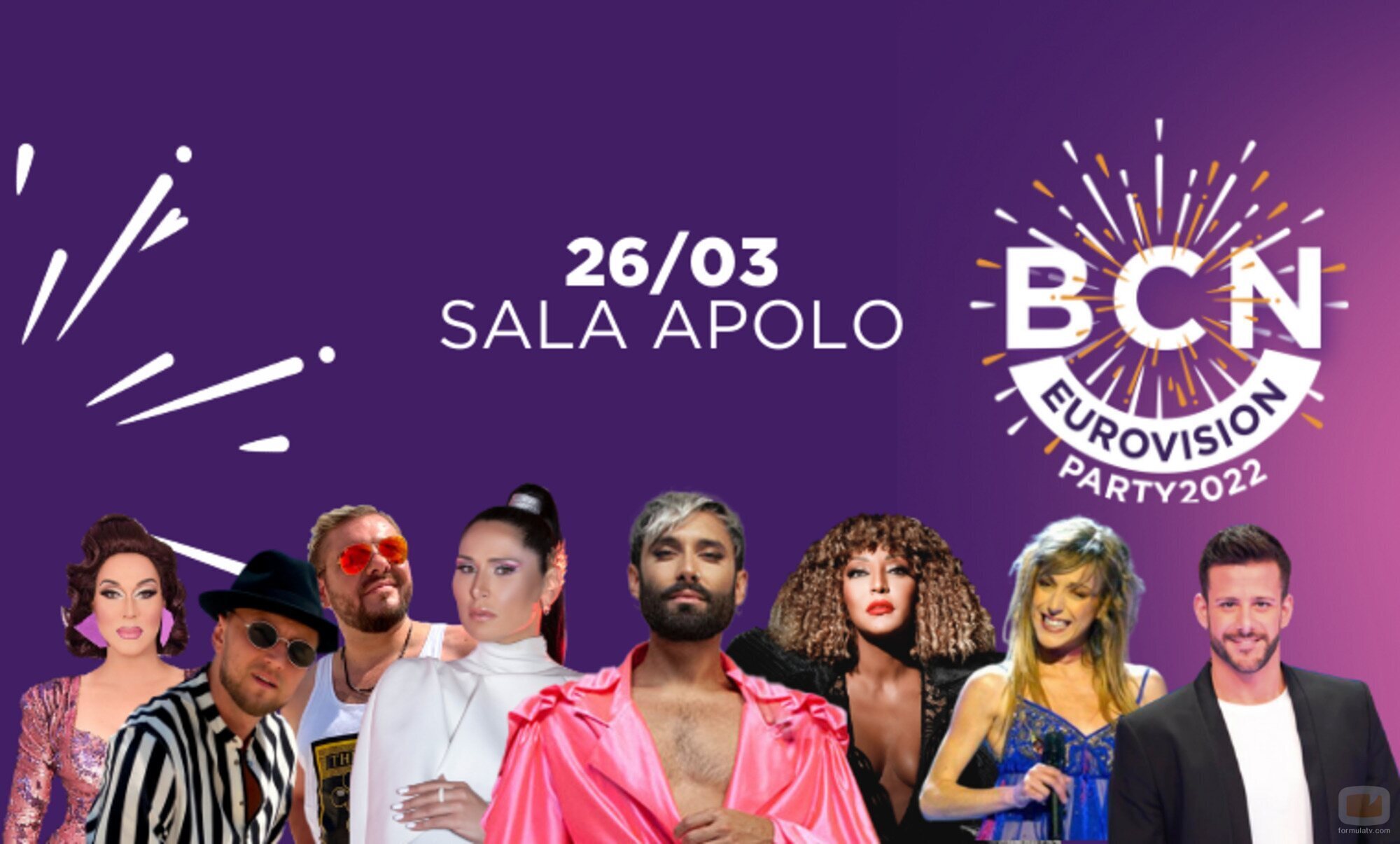 Cartel promocional de la Eurovisión Party de Barcelona 2022