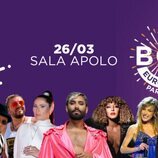 Cartel promocional de la Eurovisión Party de Barcelona 2022