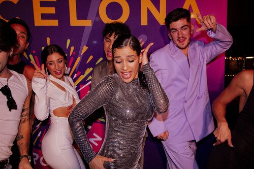 Chanel y sus bailarines, en la Pre Party de Barcelona previa a Eurovisión 2022