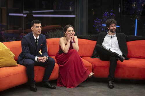 Adrian Tello, Marta Jurado y Rafa Martínez en la final de 'Secret Story 2'