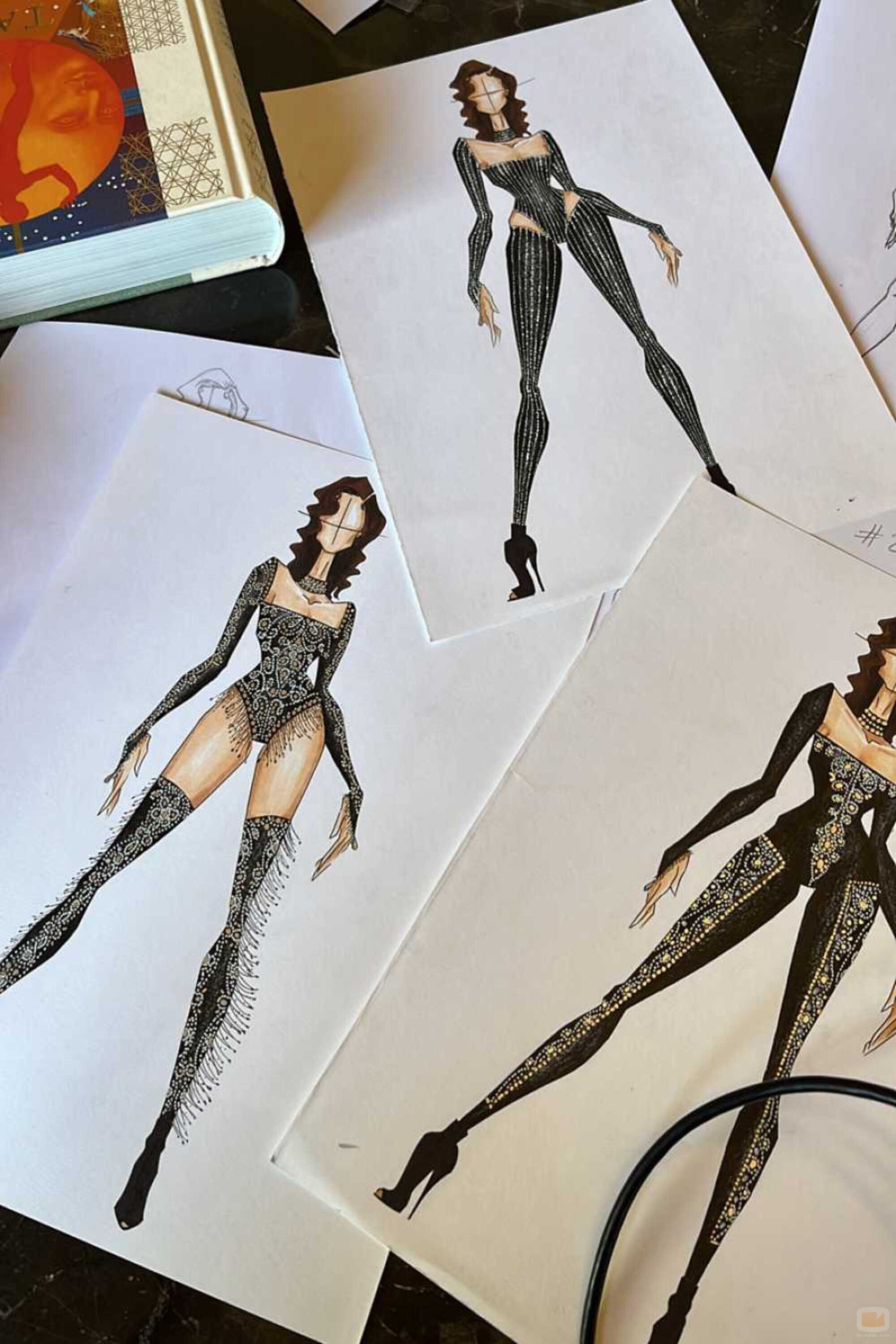 Bocetos del vestuario de Chanel para Eurovisión 2022